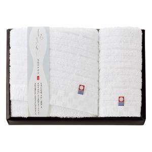 今治 しろきらり フェイスタオル&ウォッシュタオル S-51150