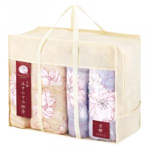 京都 洛中かすみ捺染 肌布団2P&敷パッド2P KSG13500