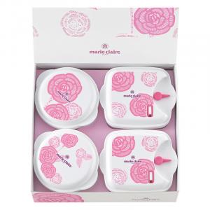 マリ・クレール ローズブルーミング 電子レンジ容器4点セット MC-668