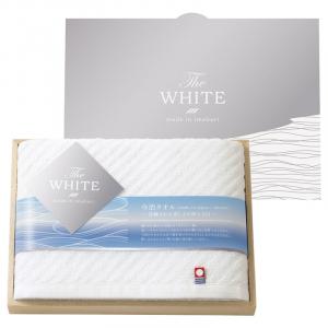 今治 ザ ホワイト 日本製 スリムバスタオル(木箱入) 65515