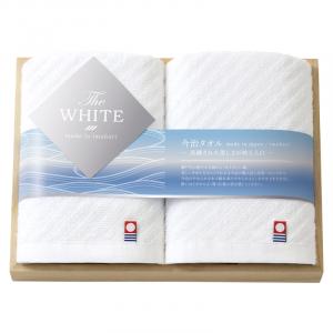 今治 ザ ホワイト 日本製 スリムバスタオル2P(木箱入) 65530