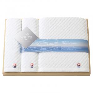 今治 ザ ホワイト 日本製 バスタオル&フェイスタオル2P(木箱入) 65550