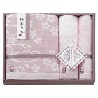 今治製タオル 桜おり布 タオルセット ピンク IS9640 PI/PU