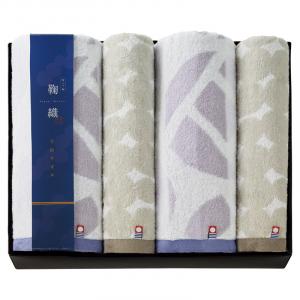 今治 なごみ鞠織 バスタオル2P&フェイスタオル2P N-20800