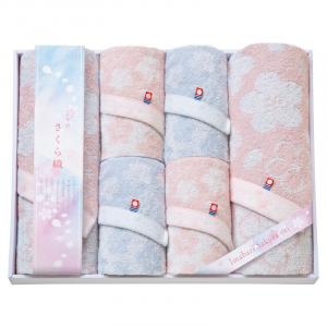 今治さくら織 バスタオル2P&フェイスタオル4P MS-1001