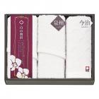 今治&泉州 白の贅沢 泉州スリムフェイスタオル2P&今治ハンドタオル WIS825