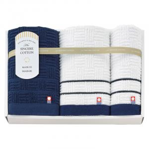 今治 シンシアコットン フェイスタオル2P&ウォッシュタオル S-12250