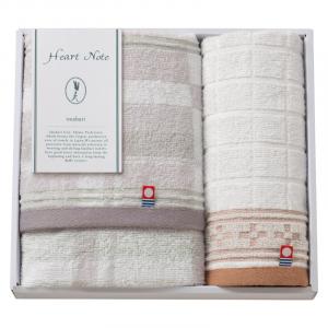 今治タオル Heart Note フェイスタオル&ウォッシュタオル HN-0021