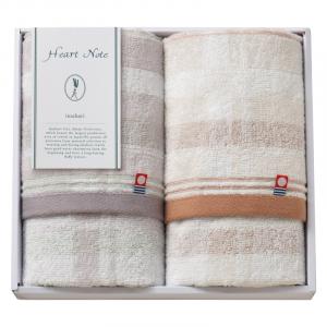 今治タオル Heart Note フェイスタオル2P HN-0026