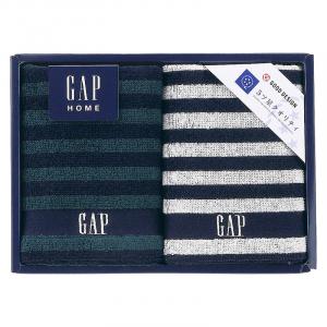 GAP HOME NEW ボーダーギフト ウォッシュタオル2P 54-3049150