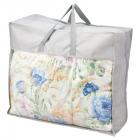 花浪漫 羽根ふとんバッグ入り(ダウン20%) ブルー HRU-520BL/PI