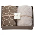 グランフランセヌーベル ハイソフトタッチマイヤー毛布&吸湿発熱綿入り敷パット グレージュ GFN8157GE/IV